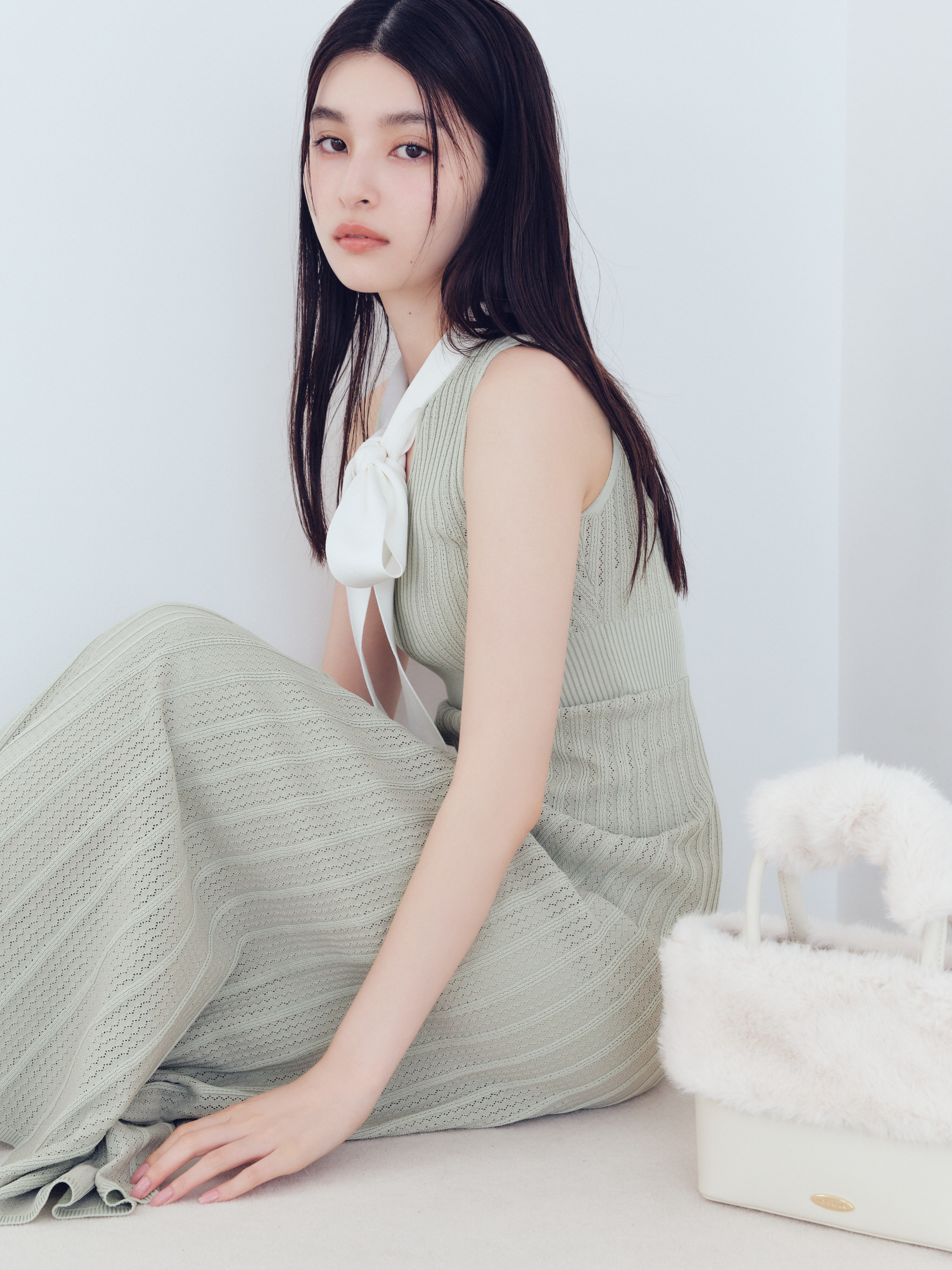 M's 今季 2024 希少 カタログ リボン ニット 千鳥 ワンピ 近年モデル チェックリボンニットミニワンピース – Darich (ダーリッチ)