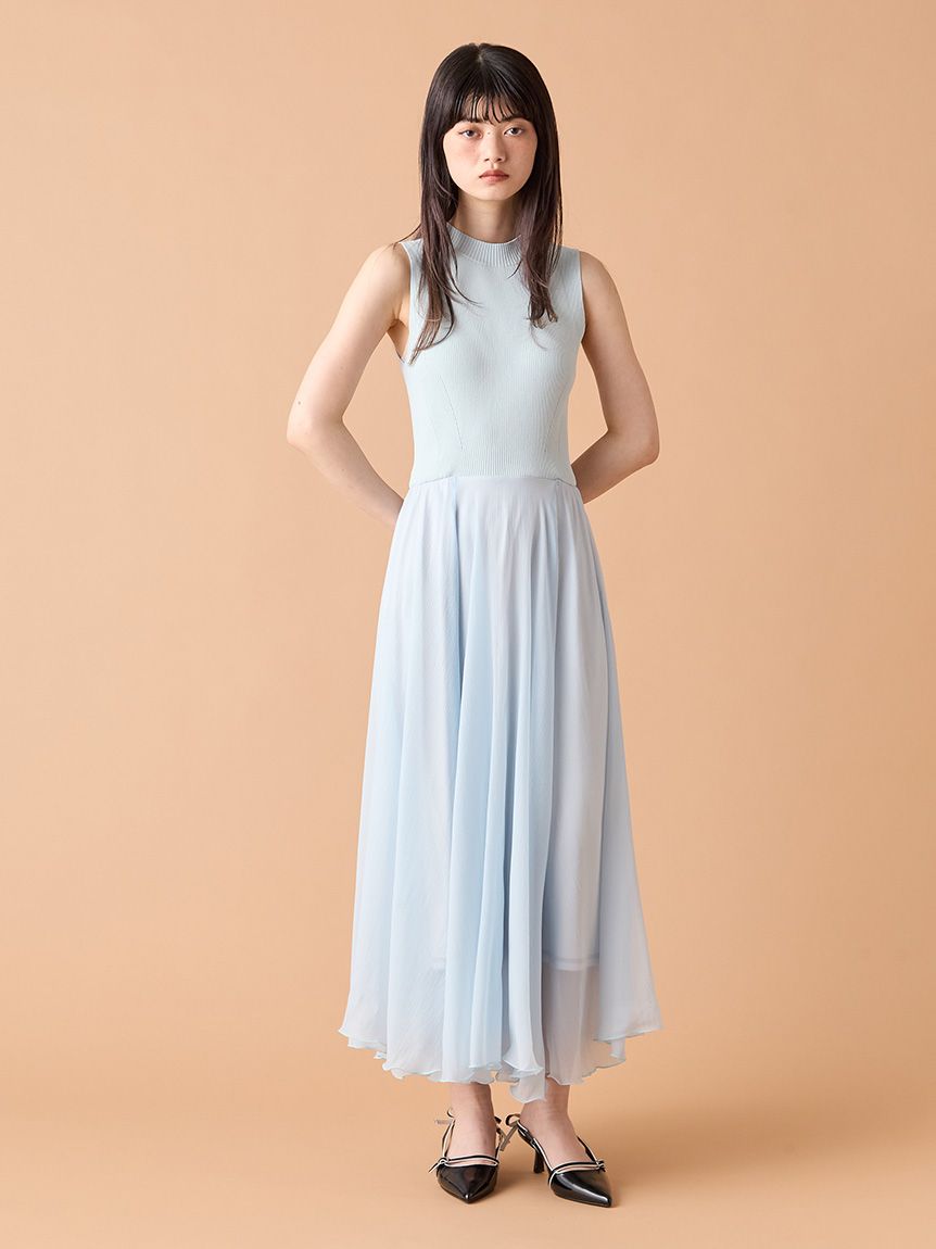 激レア✨リリーブラウン カラフル フリル ロングワンピース ノースリーブ S LILY BROWN 新作10%OFF リリー ブラウン ワンピース 25秋冬