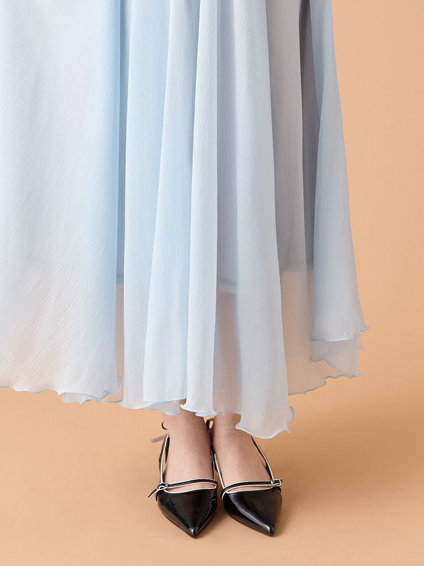 リーンマキシニットワンピース スキッパーロングニットワンピース｜WOMEN｜250GAB73-394I｜AZUL