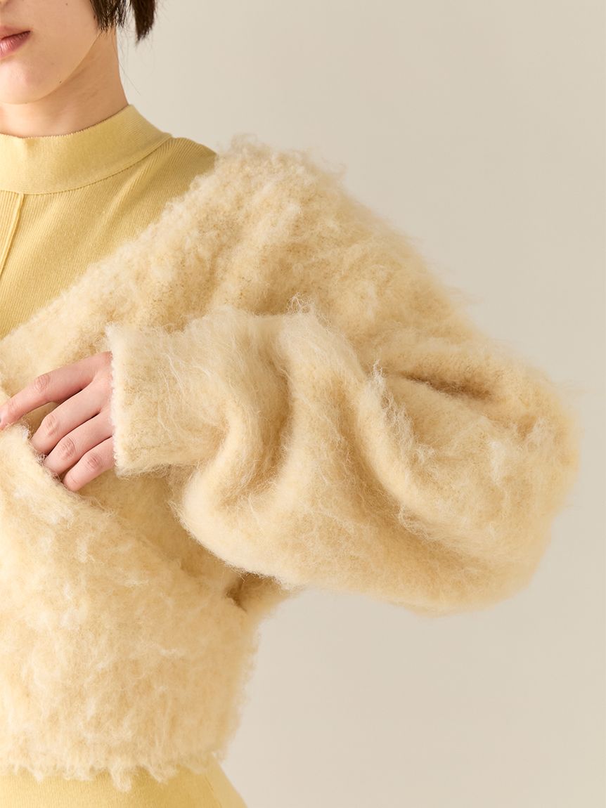 オフショルニット付きレイヤードワンピース(ニットワンピース