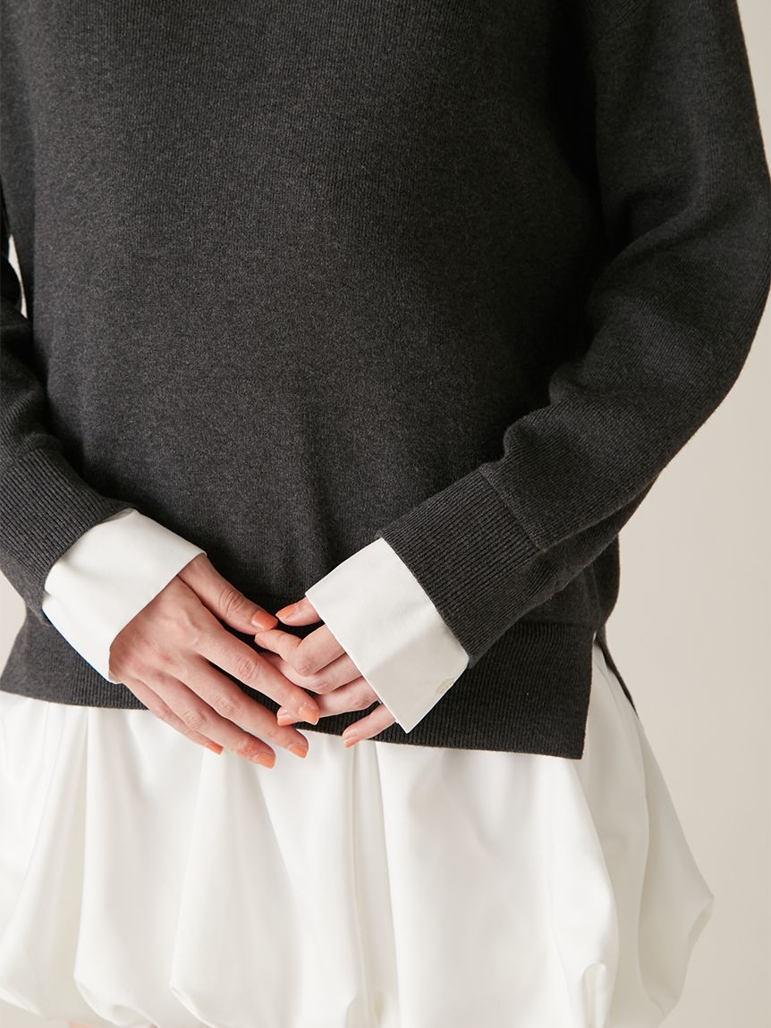 ニットドッキングバルーンワンピース(ニットワンピース)｜ワンピース