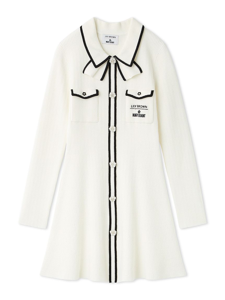 フォクシーデイジーリン　Lily ワンピース　ホワイトカラー付き フォクシーデイジーリンLily ワンピースホワイトカラー付き