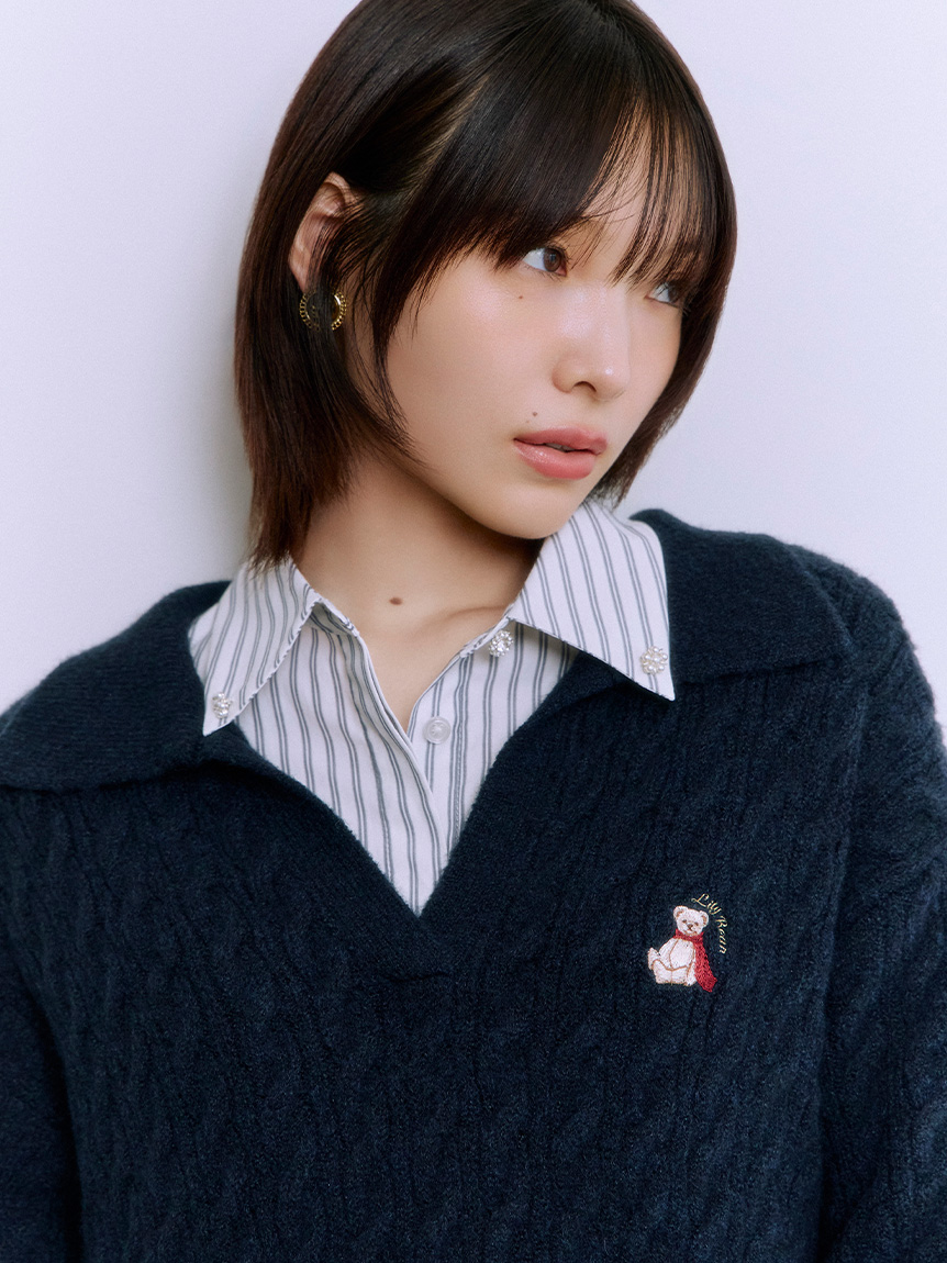 Lily Bearケーブルニットワンピース(ニットワンピース)｜ワンピース