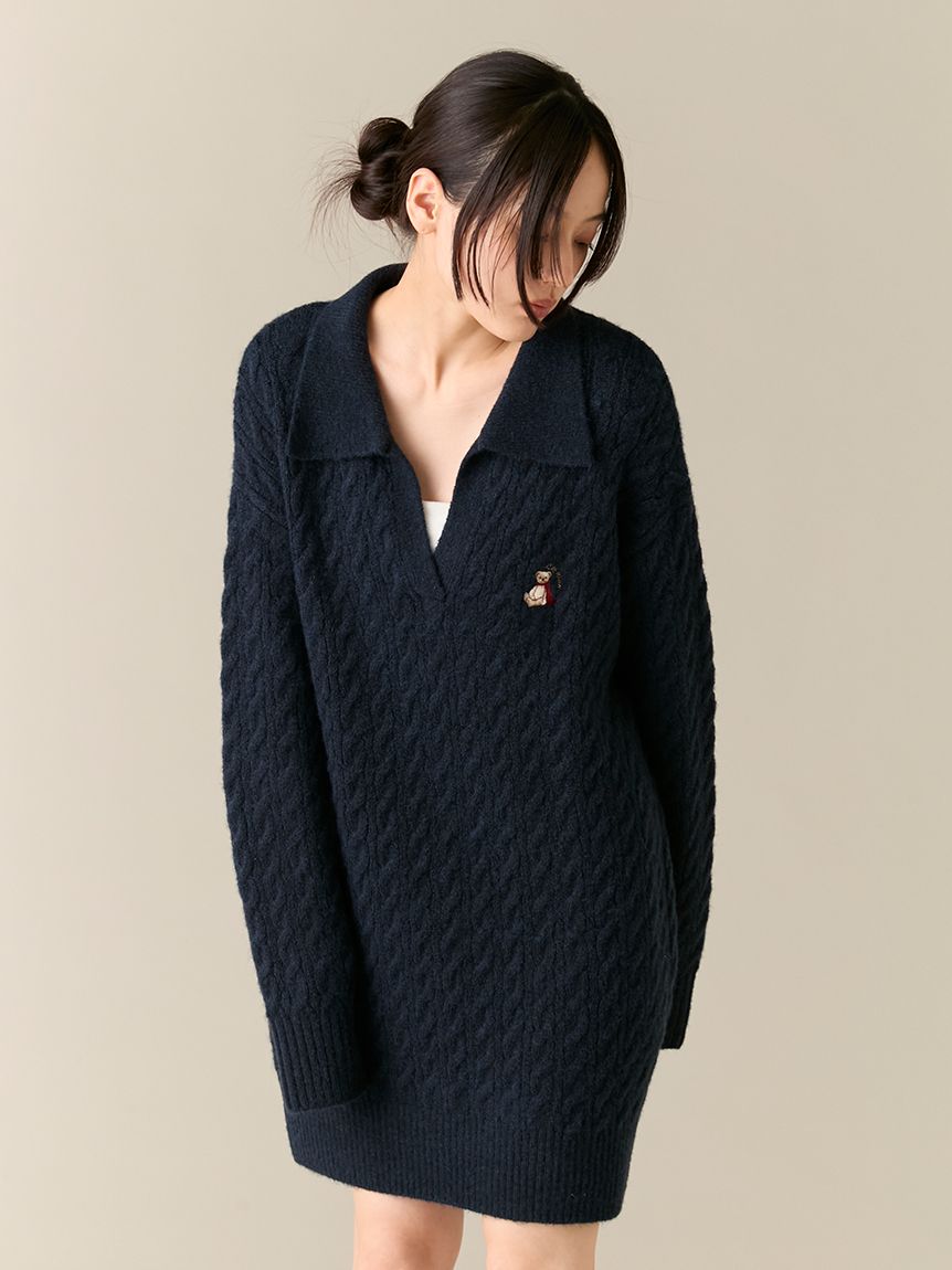 Lily Bearケーブルニットワンピース(ニットワンピース)｜ワンピース