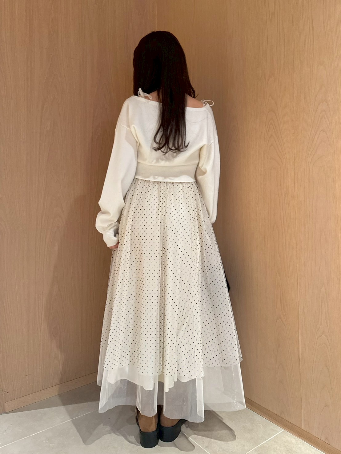 カーデセットチュールワンピース(マキシ・ロングワンピース