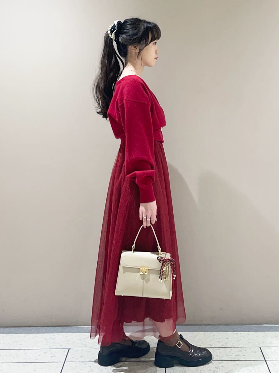 カーデセットチュールワンピース(マキシ・ロングワンピース