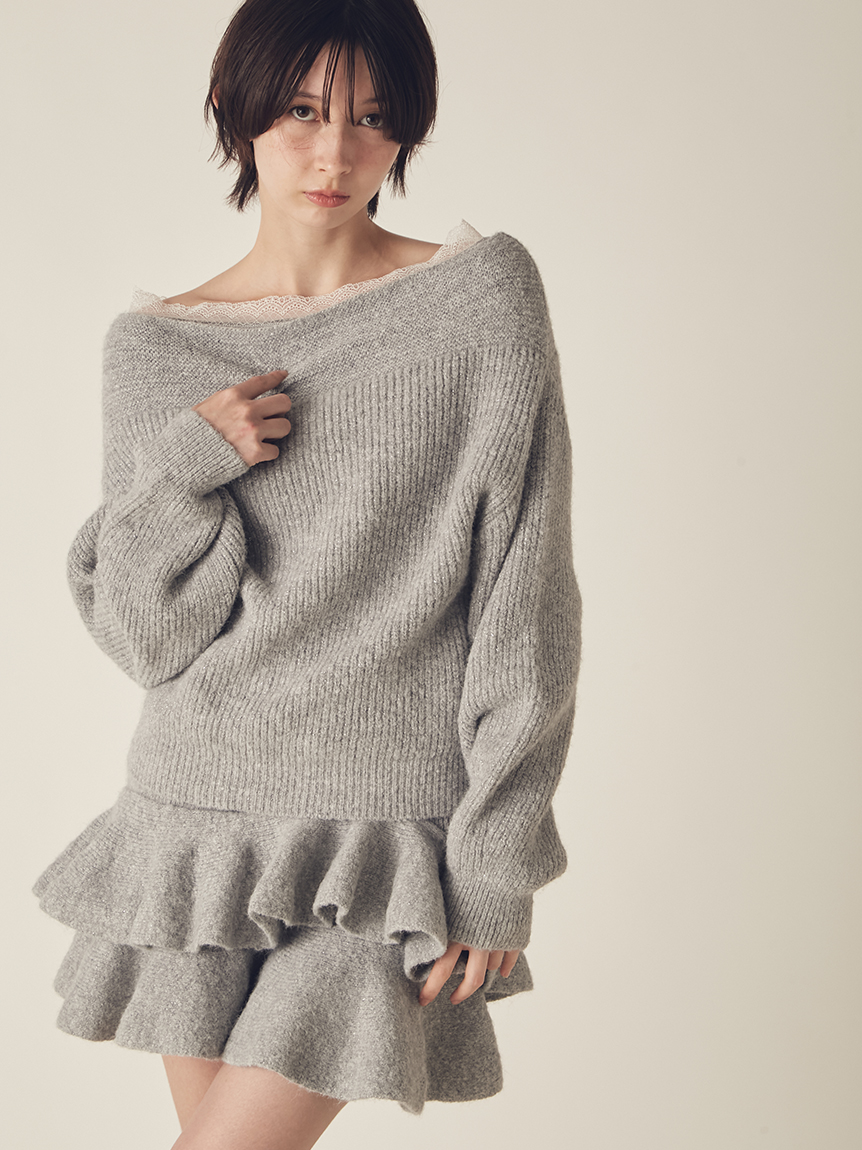 オフショルニットセットアップ(ニットワンピース)｜ワンピース｜LILY