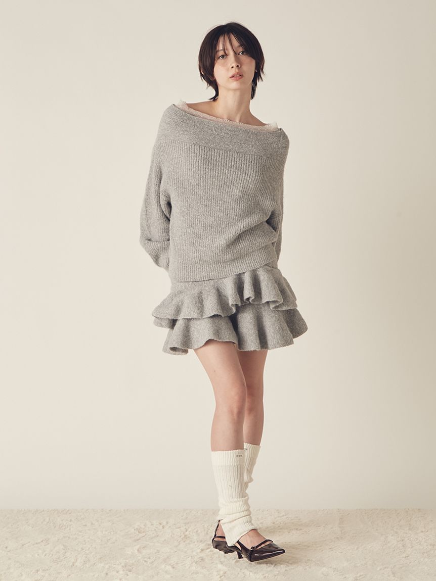 オフショルニットセットアップ(ニットワンピース)｜ワンピース｜LILY