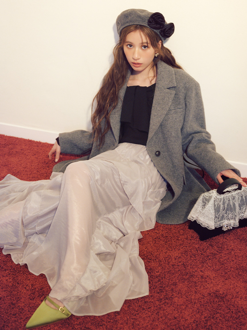 WEB限定】ニットドッキングマキシワンピース(マキシ・ロングワンピース