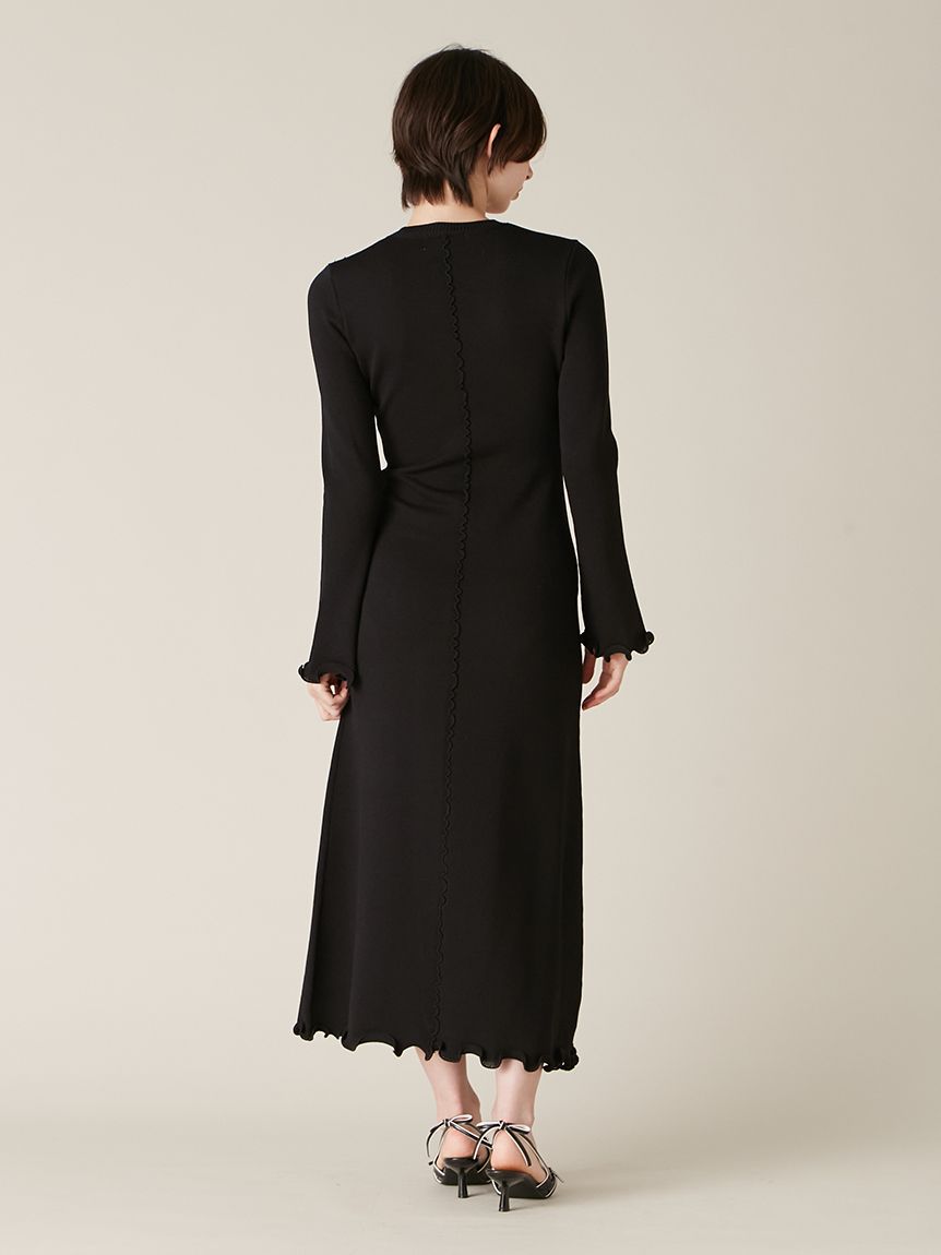 スイセンモチーフニットワンピース(ニットワンピース)｜ワンピース