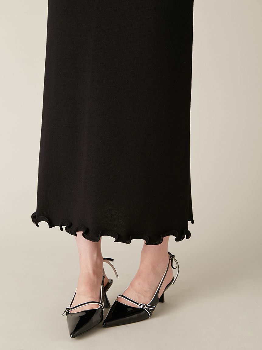 スイセンモチーフニットワンピース(ニットワンピース)｜ワンピース