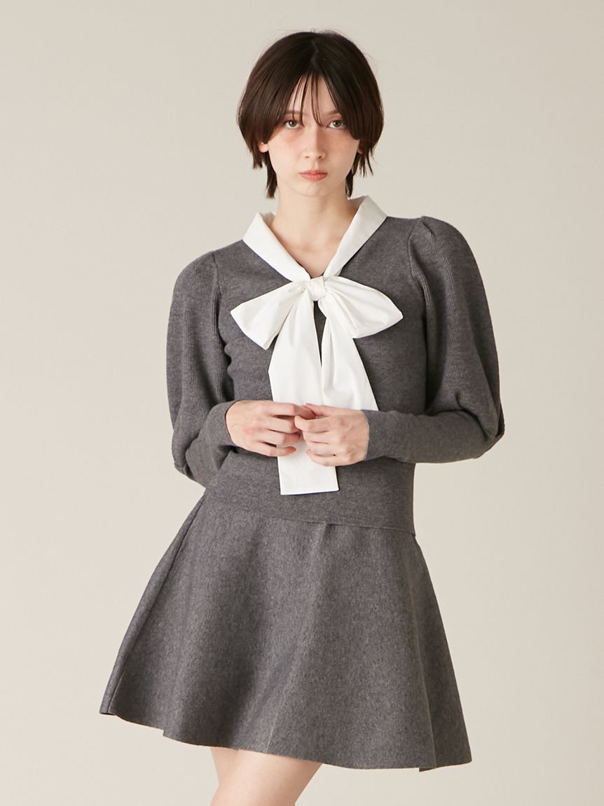 NEW YEAR'S SPECIAL ITEM】ボウタイニットセットアップ(トップス