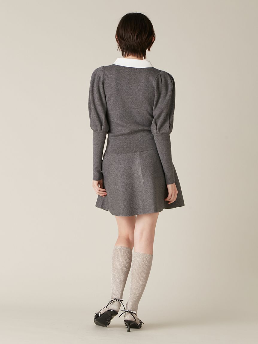 LILY BROWN ボウタイニットフーディーワンピース Amazon.co.jp: ボウタイニットフーディーワンピース LWNO251058PNKF