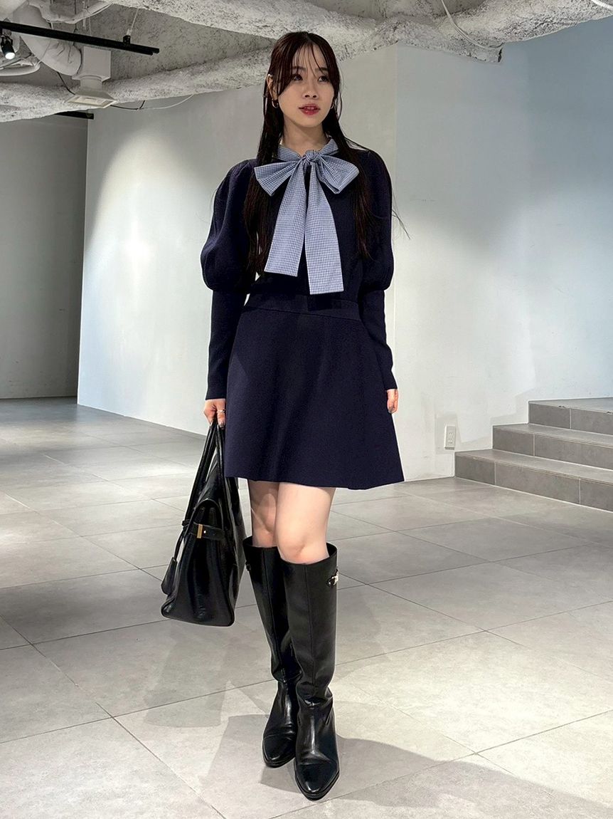 NEW YEAR'S SPECIAL ITEM】ボウタイニットセットアップ(トップス