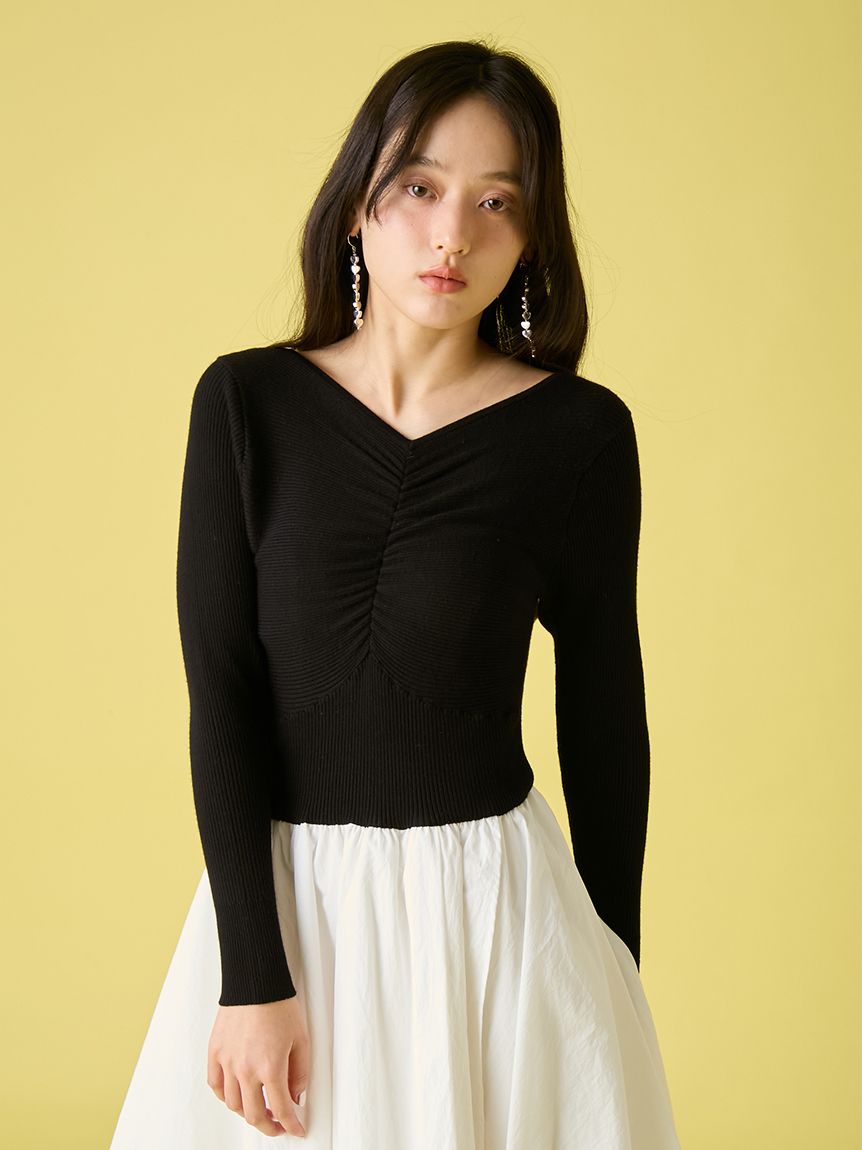 ニットドッキングワンピース(マキシ・ロングワンピース)｜ワンピース