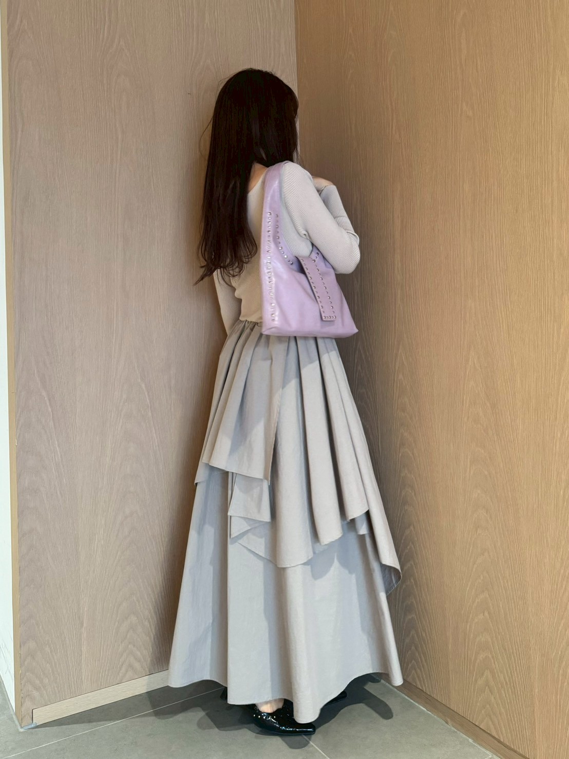 ニットドッキングワンピース(マキシ・ロングワンピース)｜ワンピース