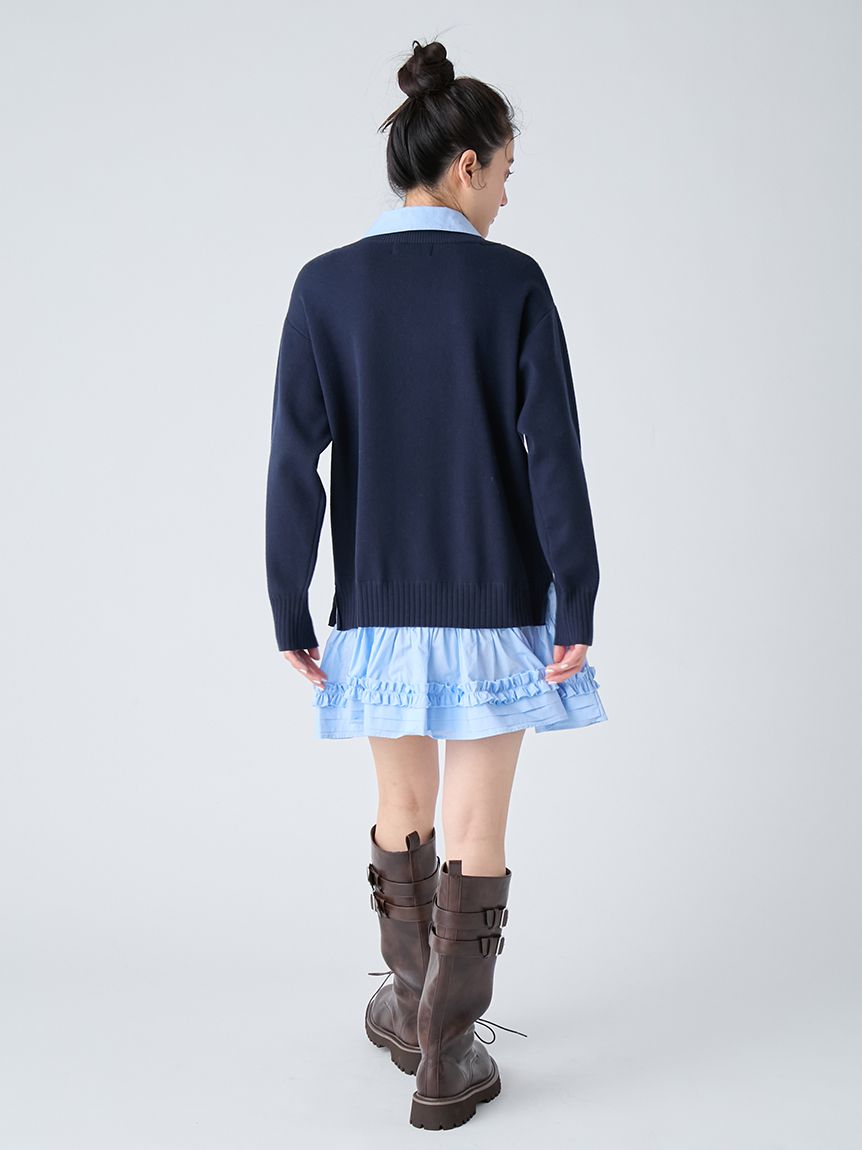 シャツドッキングミニワンピース(ミニワンピース)｜ワンピース｜LILY