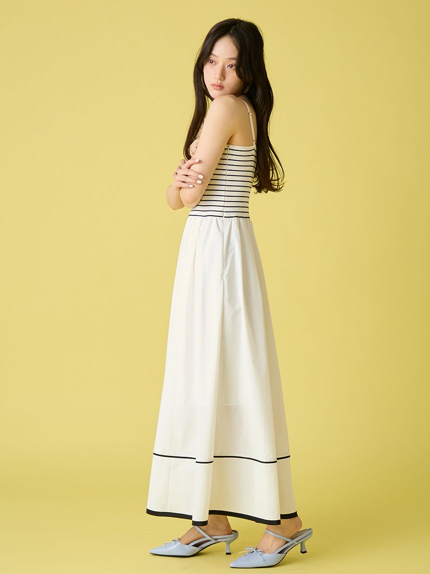 WEB限定00サイズ】ニットビスチェドッキングワンピース(マキシ・ロング