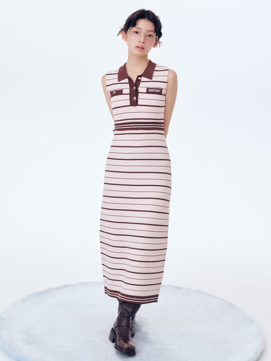 LILY BROWN×MARY QUANT】ポロニットワンピース(ロングワンピース)｜ONE