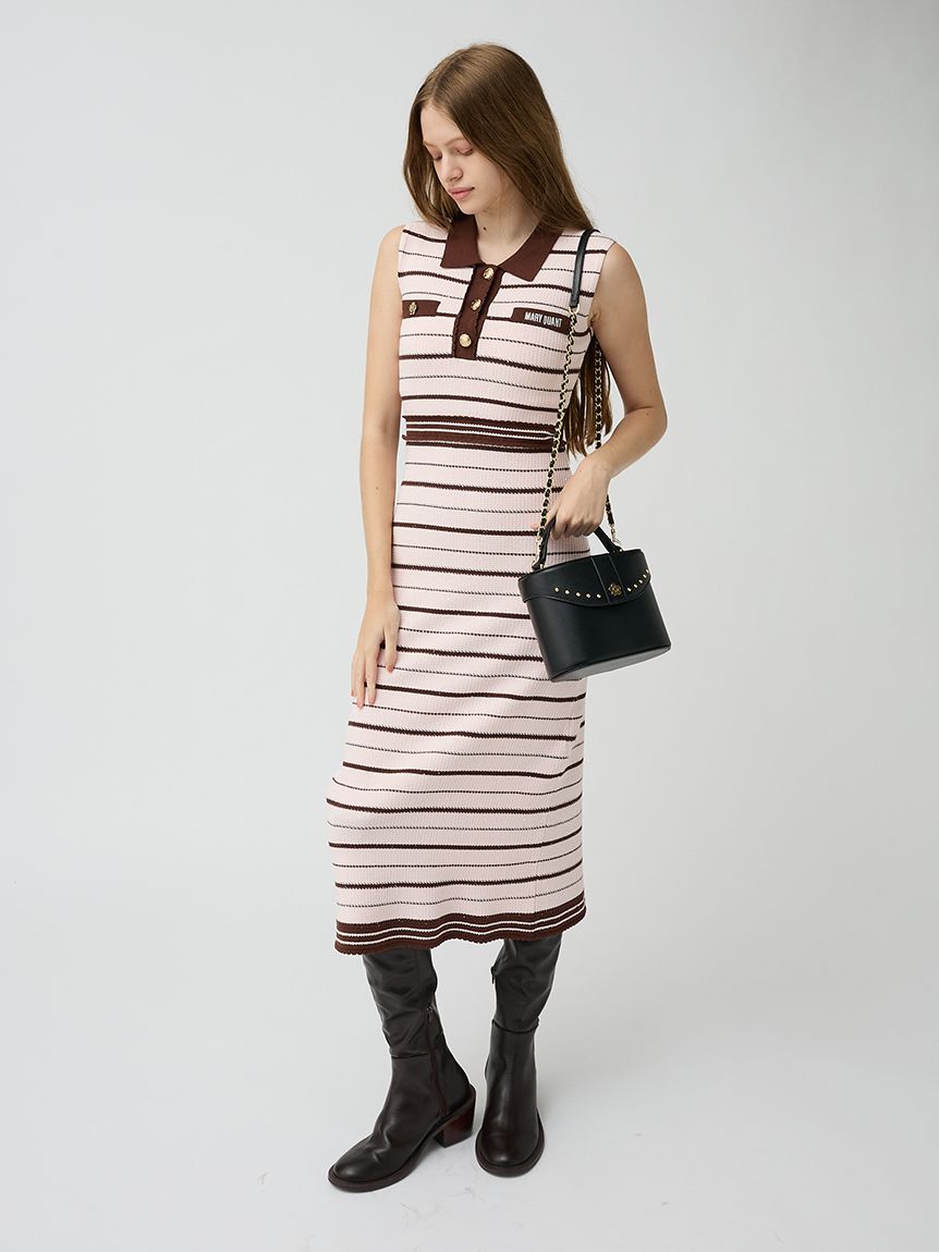 LILY BROWN×MARY QUANT】ポロニットワンピース(ニットワンピース