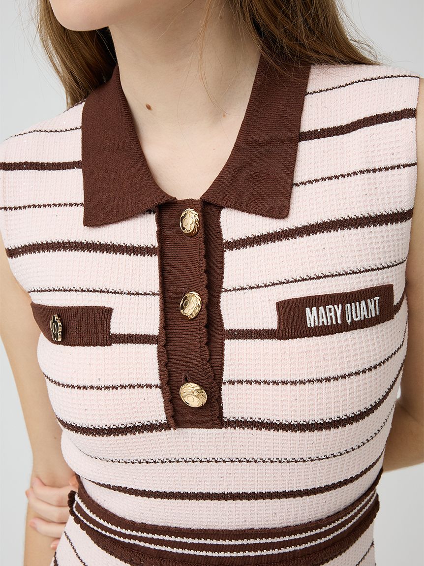 LILY BROWN×MARY QUANT】ポロニットワンピース(ニットワンピース