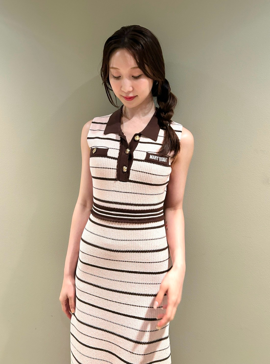 LILY BROWN×MARY QUANT】ポロニットワンピース(ロングワンピース)｜ONE