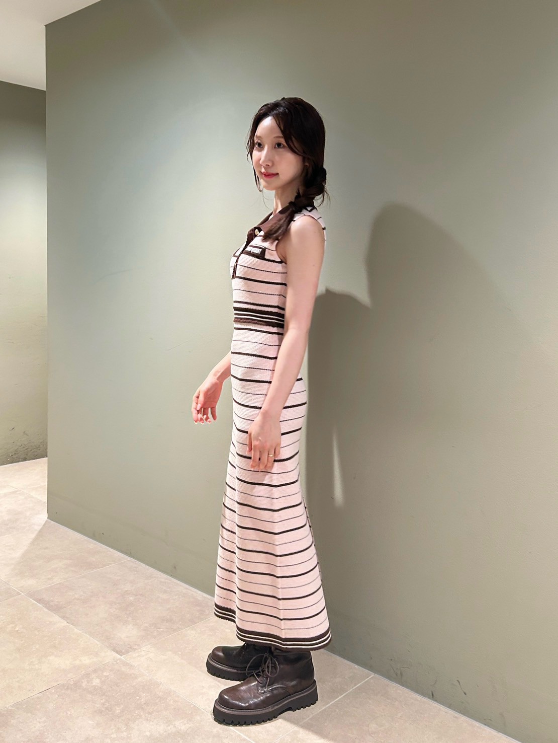 LILY BROWN×MARY QUANT】ポロニットワンピース(ニットワンピース