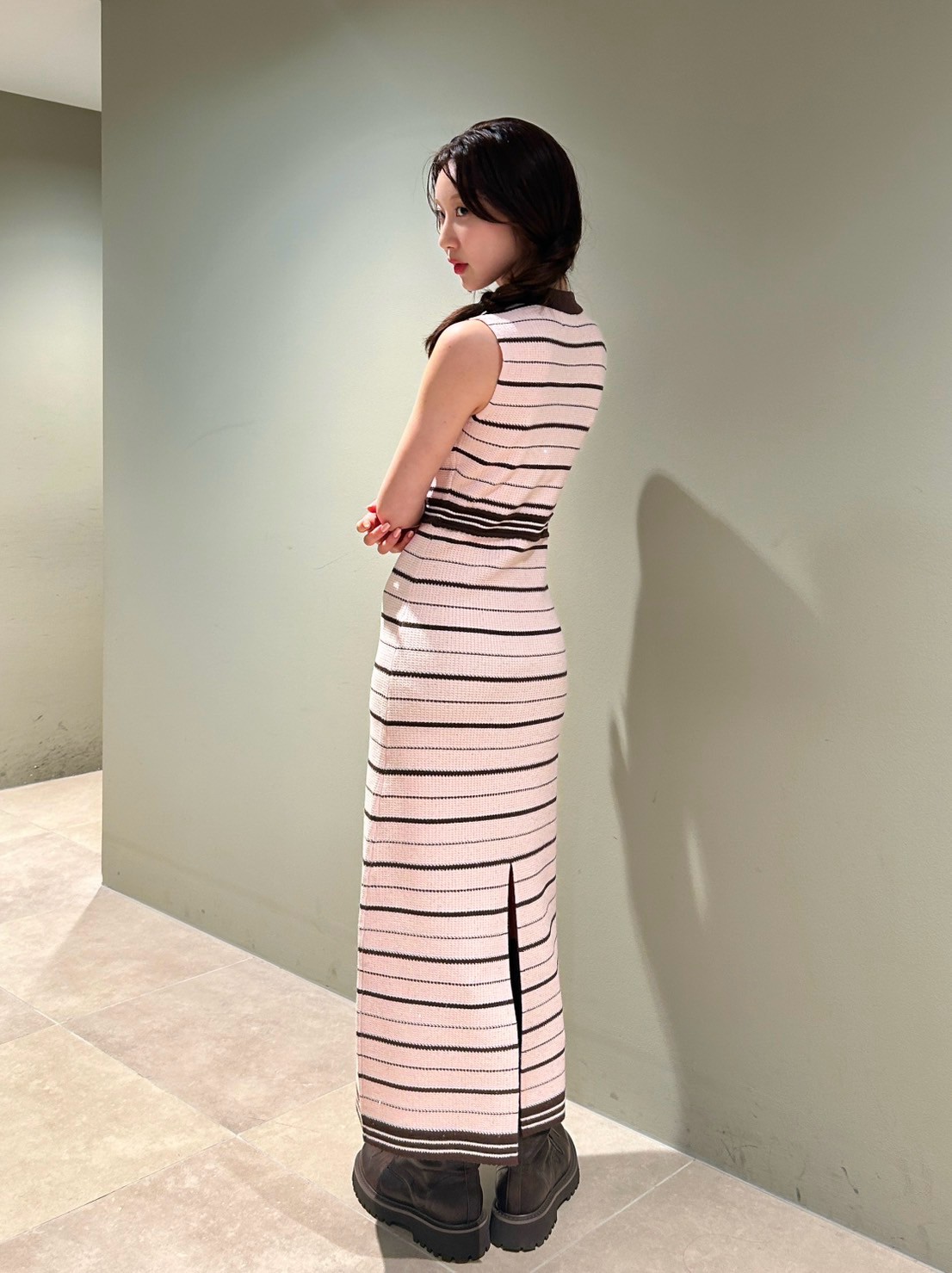 LILY BROWN×MARY QUANT】ポロニットワンピース(ニットワンピース