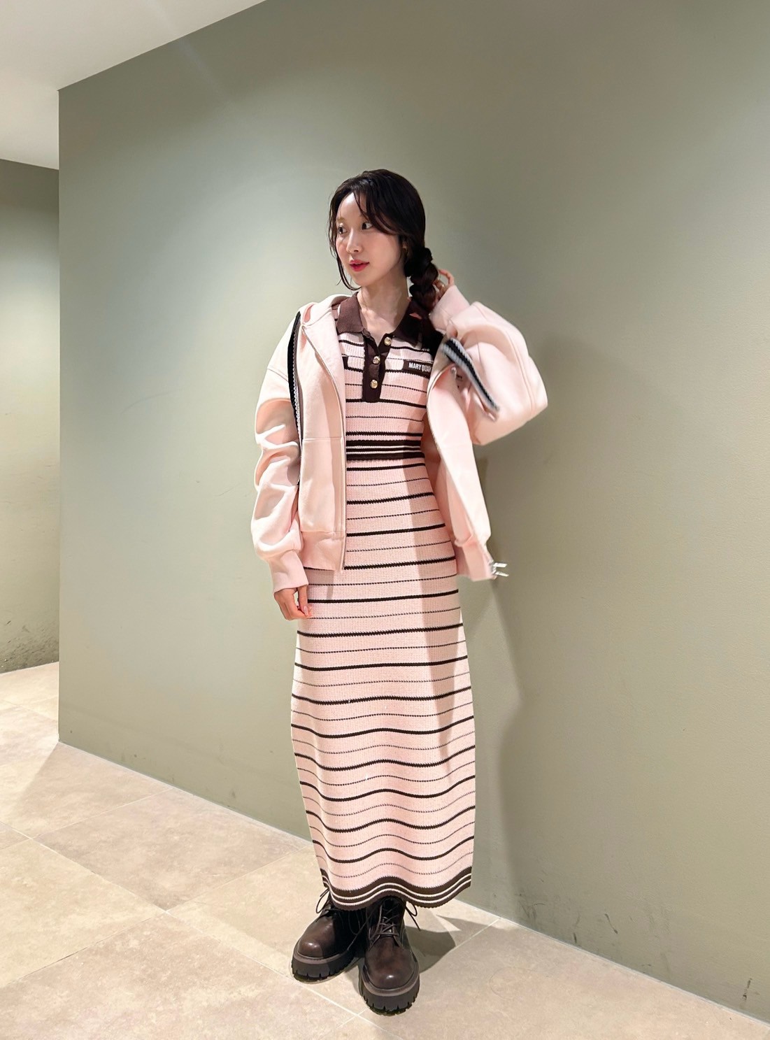 LILY BROWN×MARY QUANT】ポロニットワンピース(ロングワンピース)｜ONE
