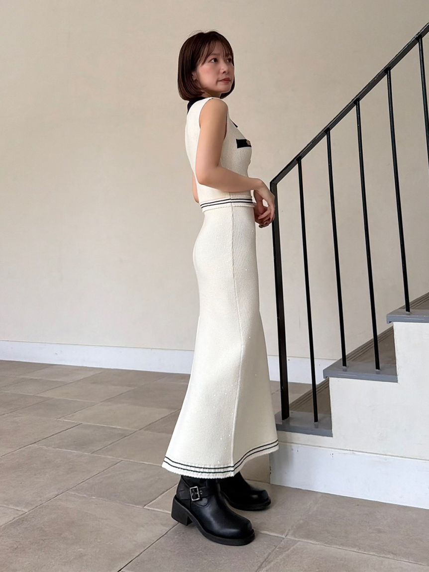 LILY BROWN×MARY QUANT】ポロニットワンピース(ニットワンピース