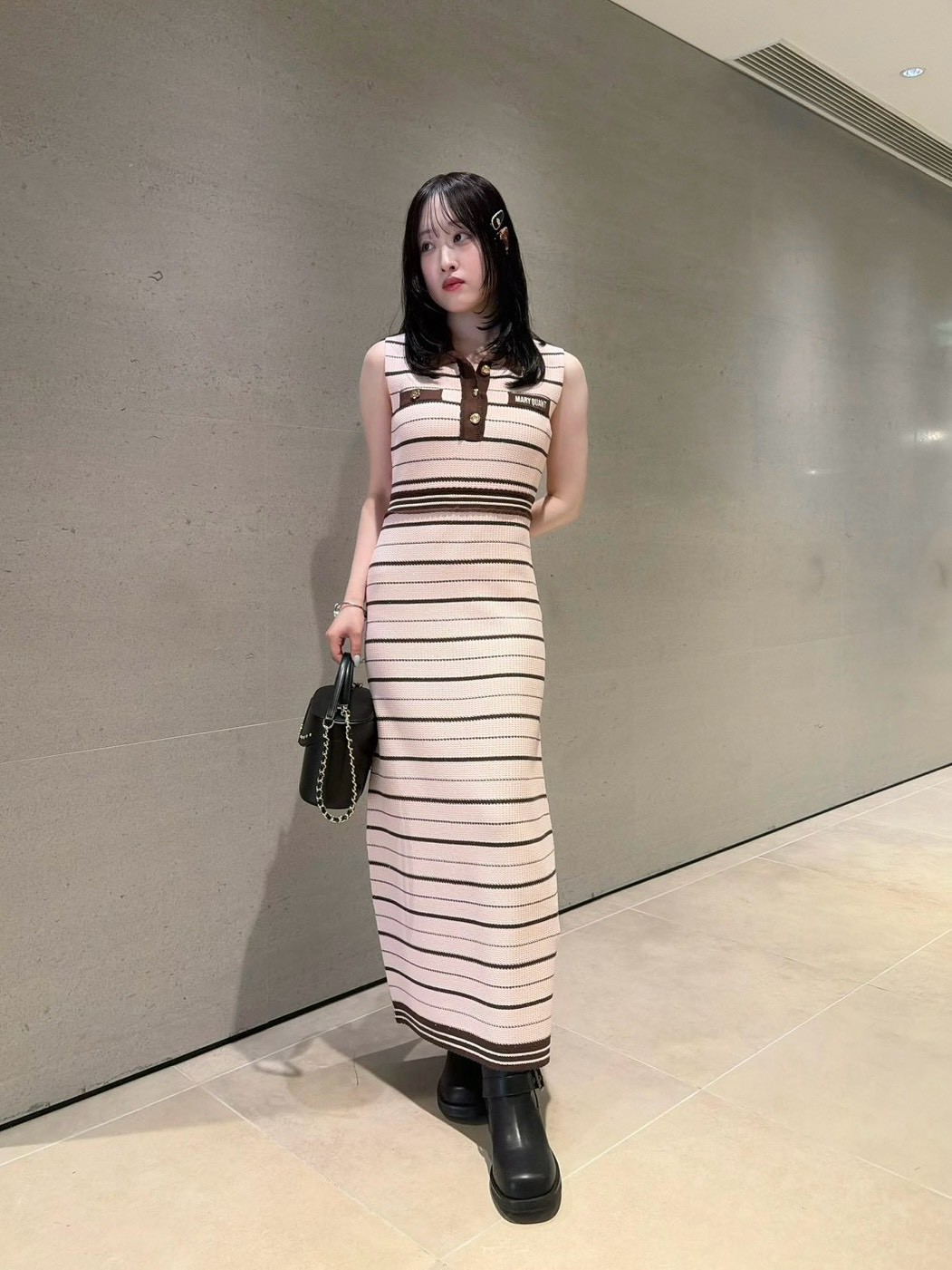 LILY BROWN×MARY QUANT】ポロニットワンピース(ニットワンピース