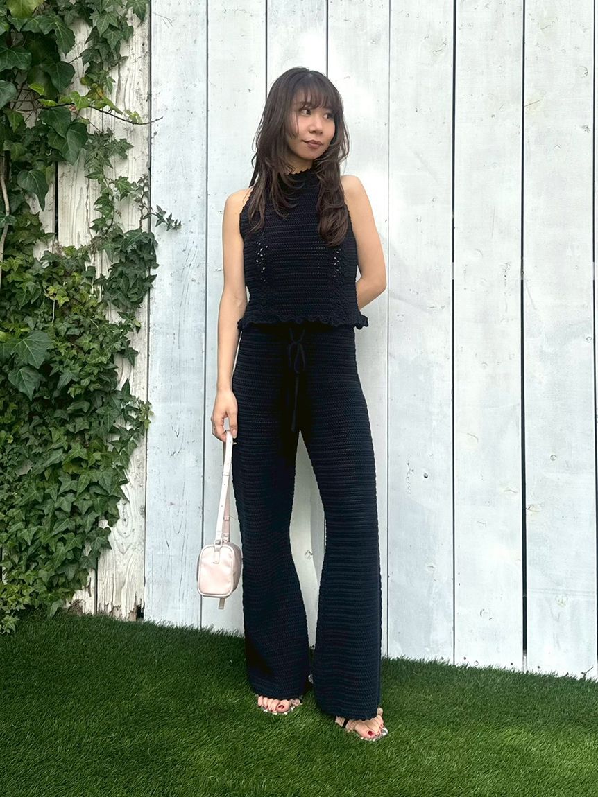 クロシェトリムニットパンツ(ロングパンツ)｜パンツ｜LILY BROWN