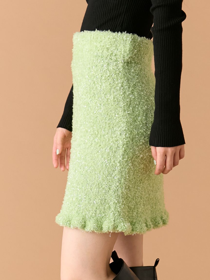 ラメニットミニスカート(Hearts2Hearts着用)(ミニスカート)｜スカート