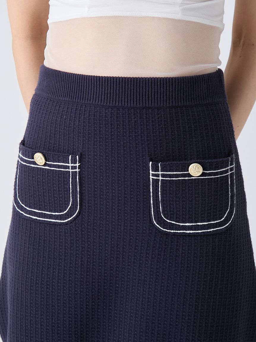 コットンニットミニスカート(セットアップアイテム)｜LILY BROWN