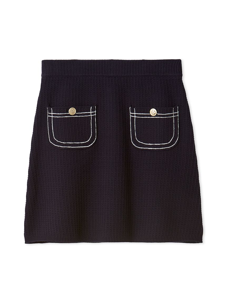 コットンニットミニスカート(セットアップアイテム)｜LILY BROWN