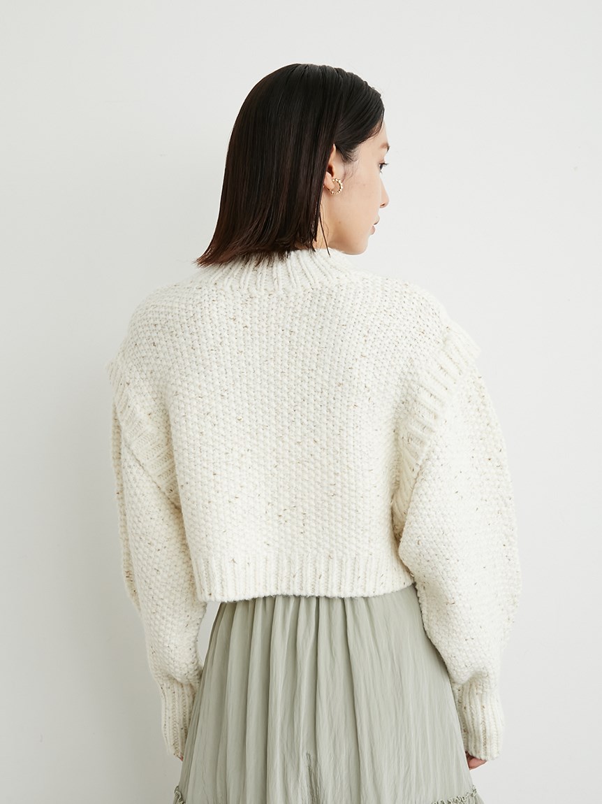 2WAYショート丈ミックスニット(ニット)|トップス|LILY BROWN