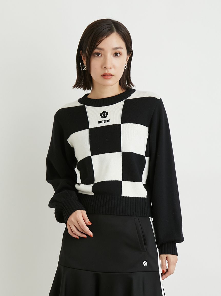 LILY BROWN×MARY QUANT ジャガードニット生地を傷めないよう圧縮はせず