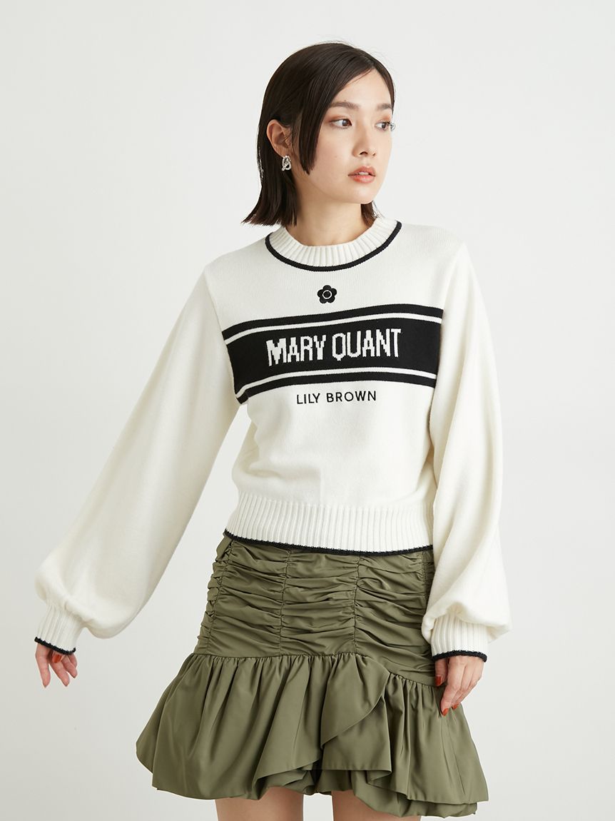 MARYQUANTリリーブラウン　マリークワント　MARYQUANT ジャガードニット