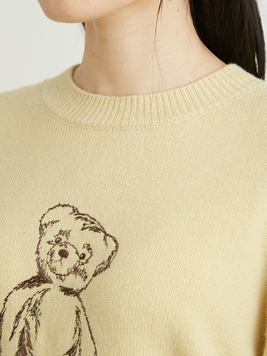 Lily Bear刺繍ニットプルオーバー(ニット)｜トップス｜LILY BROWN 