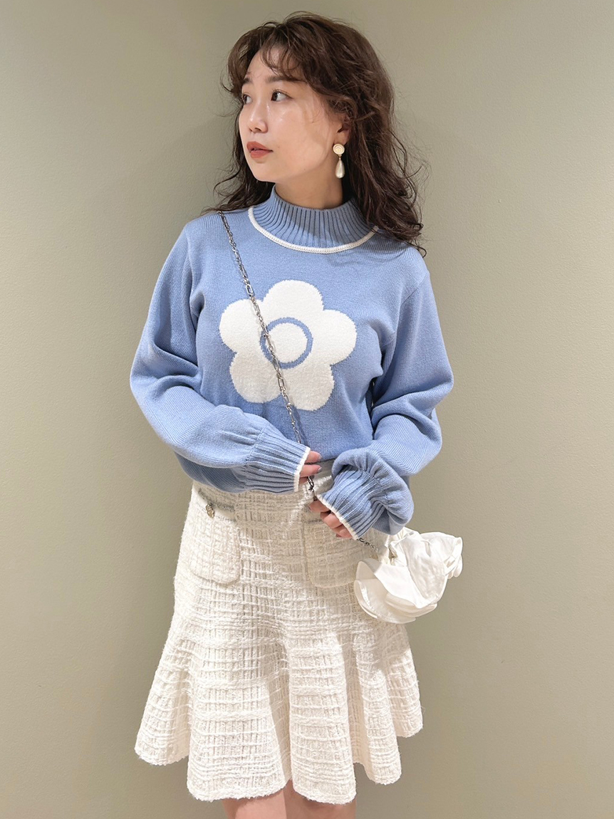 WEB限定カラー】【LILY BROWN×MARY QUANT】 デイジーニットトップス 