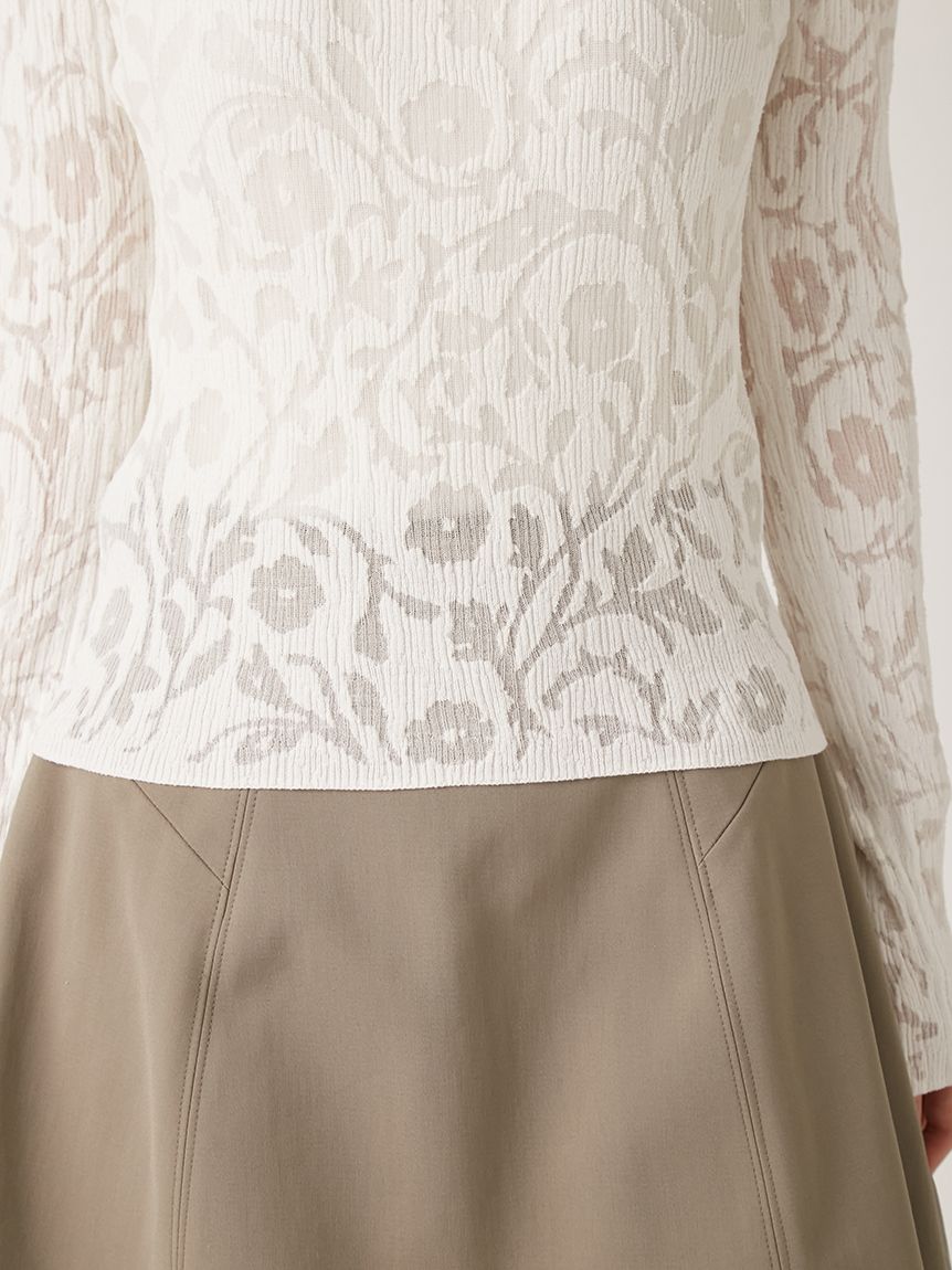 B00954 リリーブラウンLILY BROWNボタニカルニットスカート B00954 リリーブラウンLILY BROWNボタニカルニットスカート