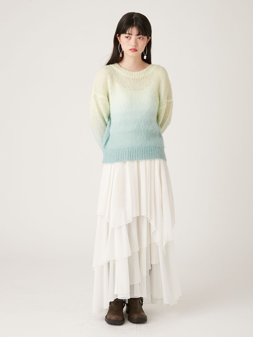 LILY BROWN モフモフニット　グリーン　オシャレ　タグ付き！ セール】【WEB限定カラー】Lily Bearニット（ニット/セーター