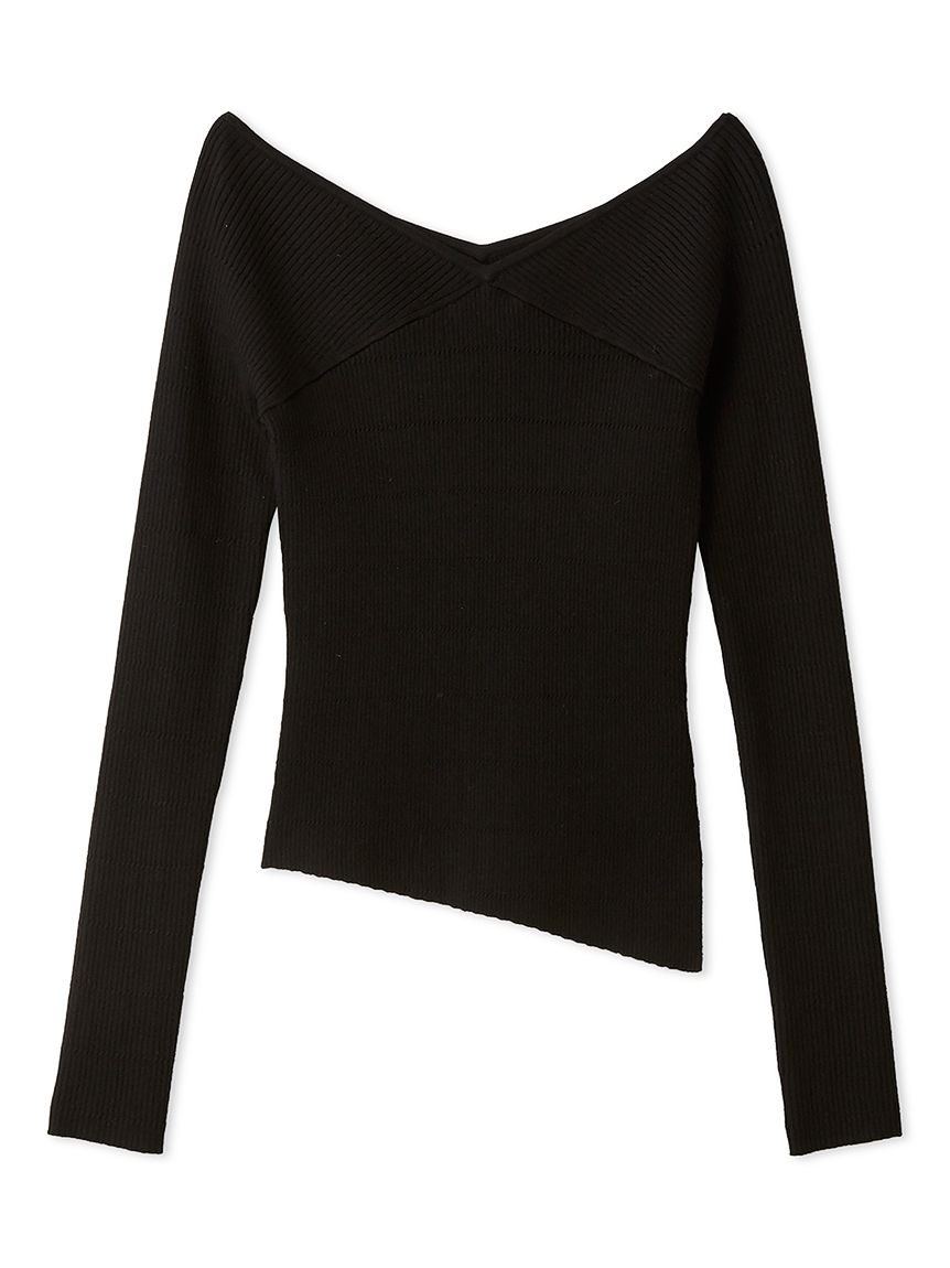 2wayクロスデザインリブニット(ニット)｜トップス｜LILY BROWN（リリー  