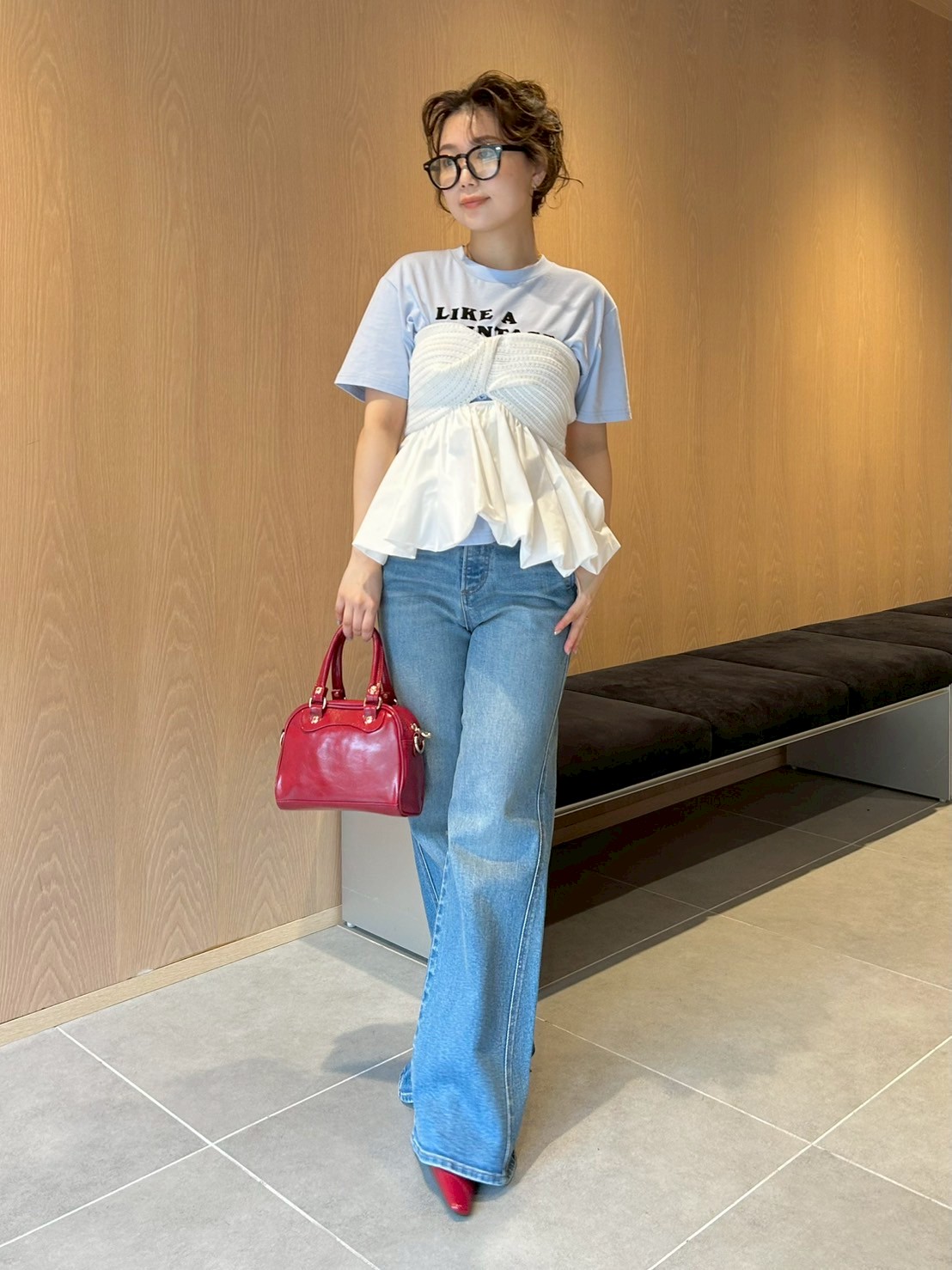 バルーンペプラムベアトップス(Tシャツ・カットソー)｜トップス