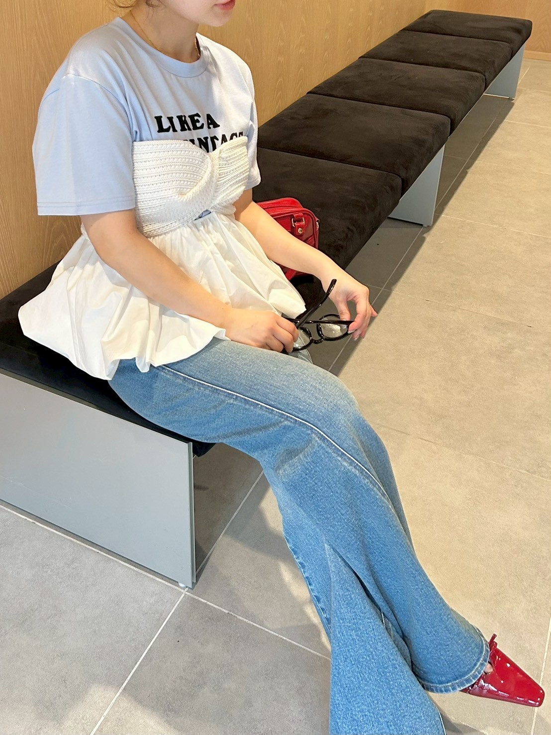 バルーンペプラムベアトップス(Tシャツ・カットソー)｜トップス