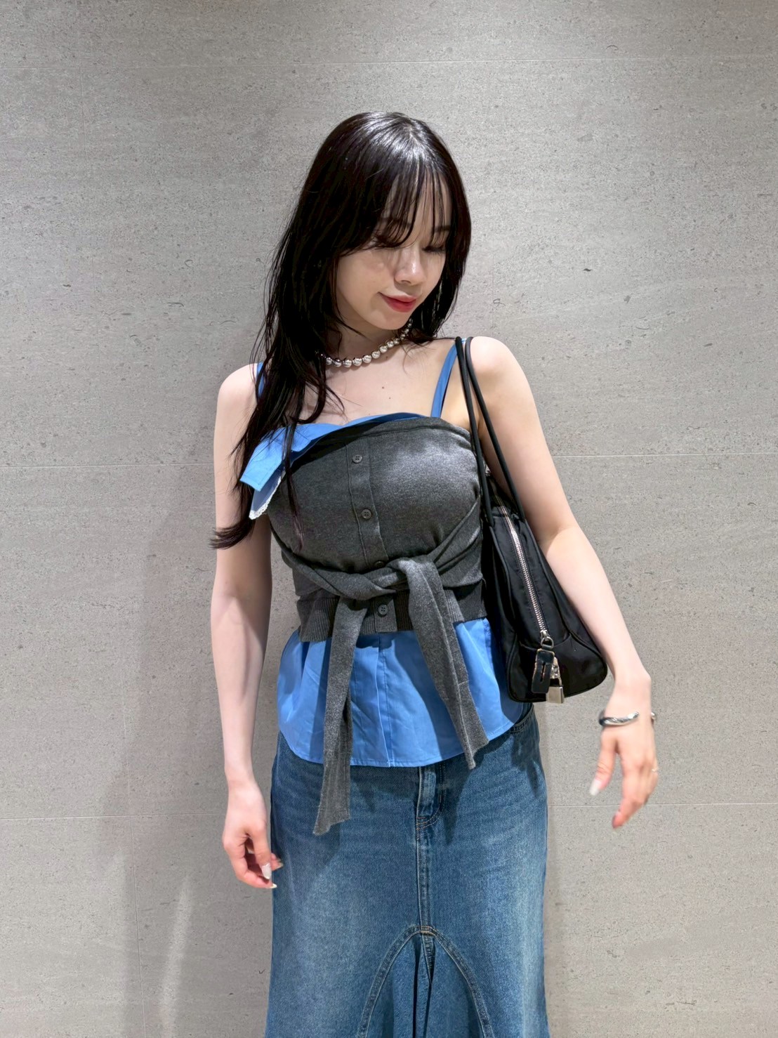 レイヤードカップイントップス(Tシャツ・カットソー)｜トップス
