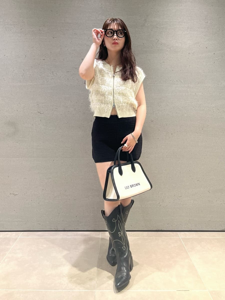今期！美品！LILY BROWN ツイードニットビスチェ ツイードニットビスチェ(ビスチェ)｜トップス｜LILY BROWN
