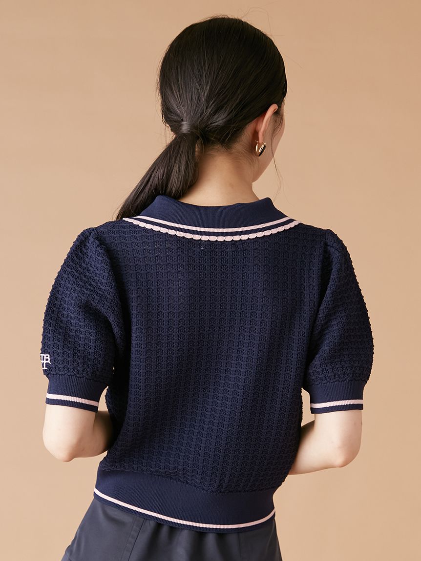新品タグ付き【LILY BROWN×MARY QUANT】ポロニットプルオーバー LILY BROWN（リリーブラウン）の「【LILY BROWN×MARY QUANT