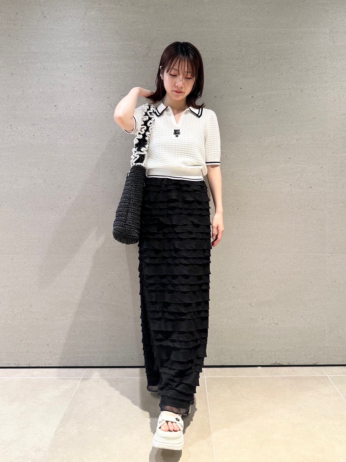 レビュー高評価の商品!の商品をすべて LILY QUANT】シアーポロニットトップス(ニット BROWN×MARY トップス