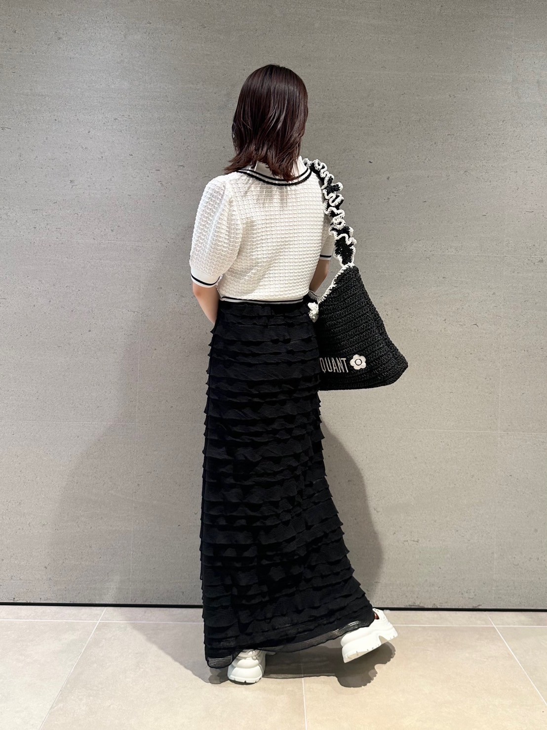 LILY BROWN×MARY QUANT】シアーポロニットトップス(ニット